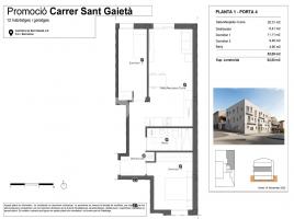 Pis, 63.00 m², nou, Calle de Sant Gaietà, 2