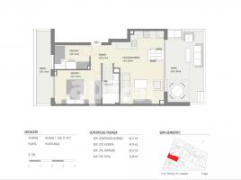 Pis, 59.17 m², حافلة قرب والقطار, جديد